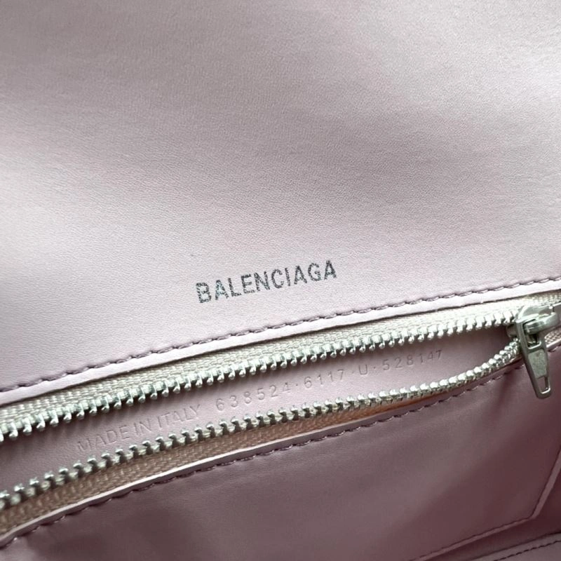 Balenciaga Hourglass Bag - Blush Pink Crocodile Pattern ComfortFit 78726