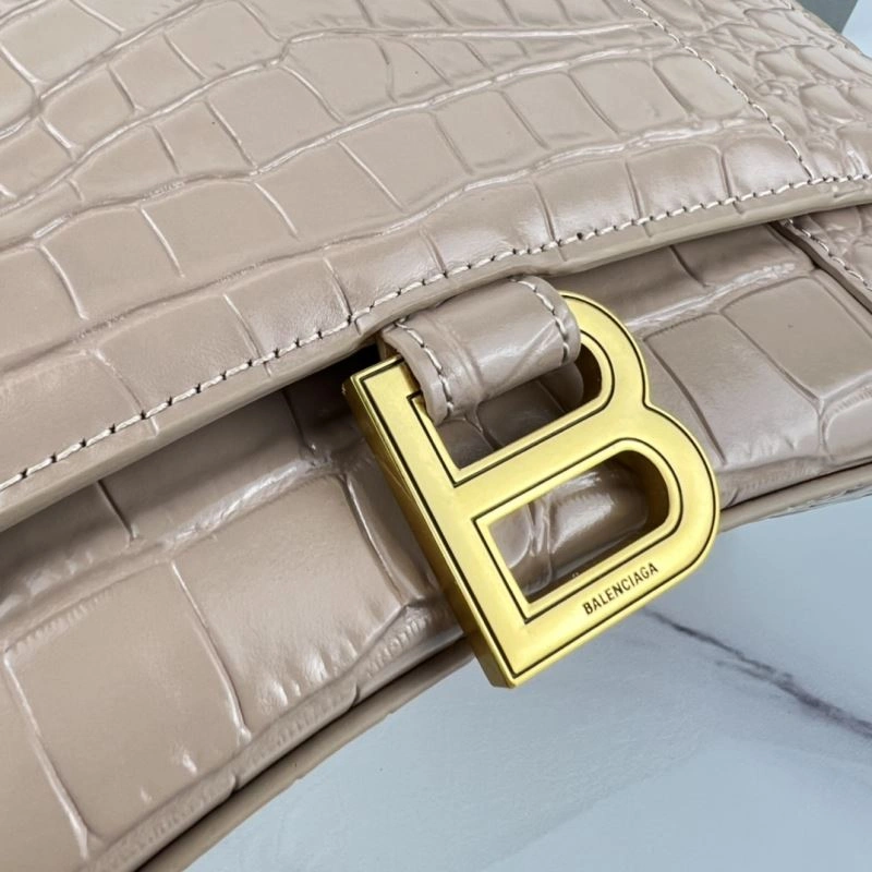 StreetReady Balenciaga Hourglass Bag - Naked Pink Crocodile with Gold Buckle 78729