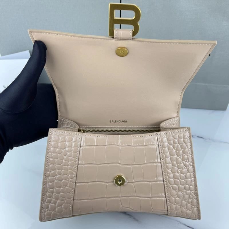 StreetReady Balenciaga Hourglass Bag - Naked Pink Crocodile with Gold Buckle 78729