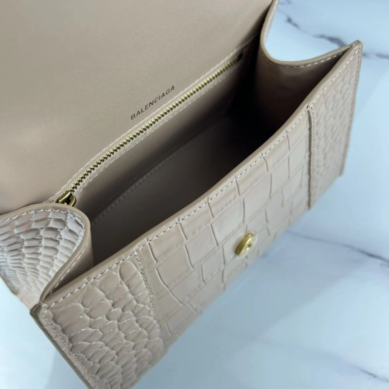 StreetReady Balenciaga Hourglass Bag - Naked Pink Crocodile with Gold Buckle 78729