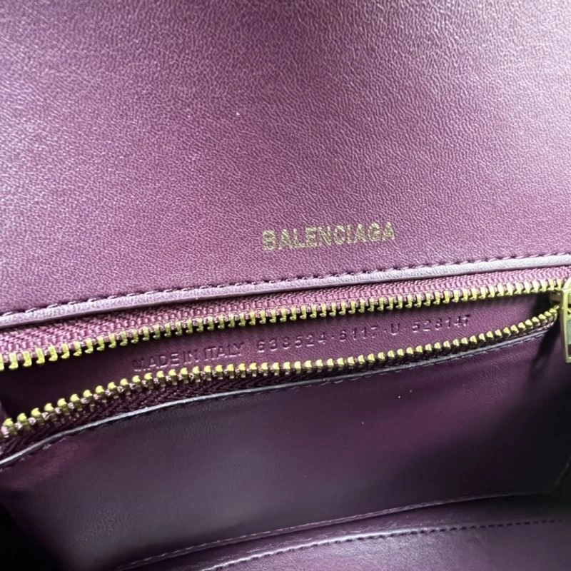 Versatile Balenciaga Hourglass Bag - Wine Red Crocodile Pattern 78682