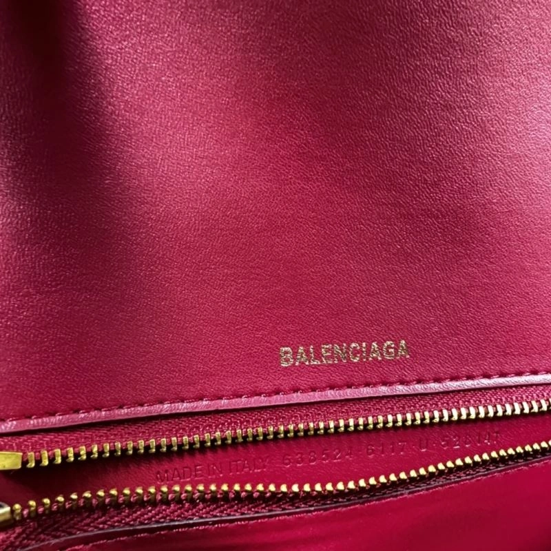 Snug Balenciaga Hourglass Bag in Cherry Red Crocodile Pattern 78699