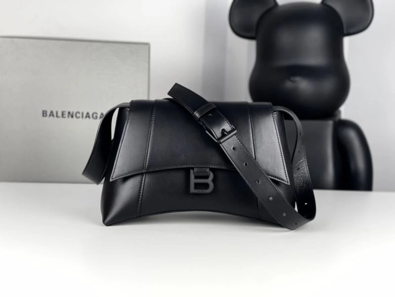 Balenciaga Hourglass Black Buckle Bag - Iconic Arc Design MultiPurpose 72606