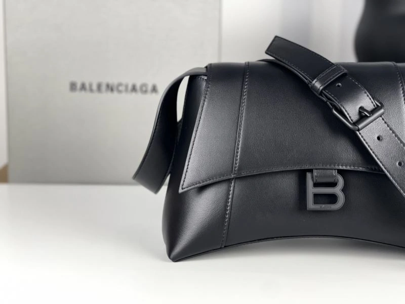 Balenciaga Hourglass Black Buckle Bag - Iconic Arc Design MultiPurpose 72606