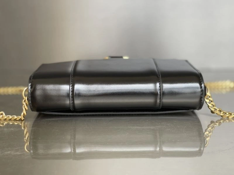 Balenciaga Hourglass Chain Bag - Black with Gold Buckle Premium 78693