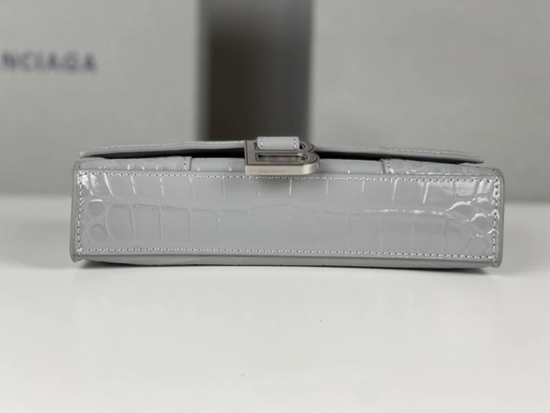 Balenciaga Hourglass Chain Bag - Deep Gray Crocodile Pattern FlexibleFit 78685