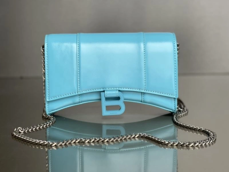 Balenciaga Hourglass Chain Bag in Plain Sky Blue with Buckle Vibrant 78690