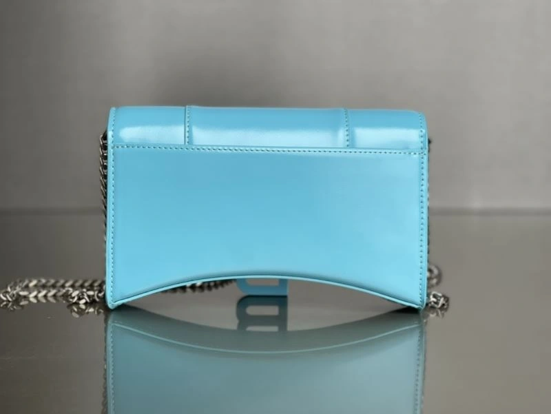 Balenciaga Hourglass Chain Bag in Plain Sky Blue with Buckle Vibrant 78690