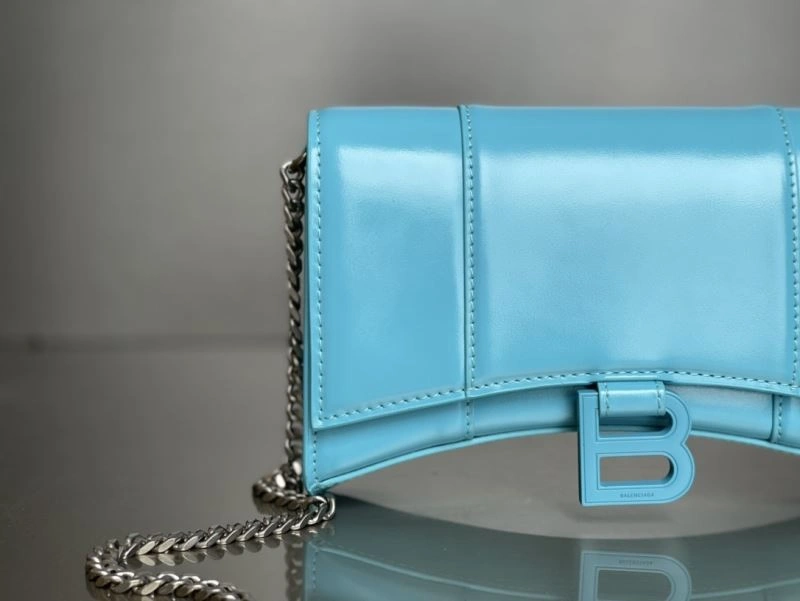 Balenciaga Hourglass Chain Bag in Plain Sky Blue with Buckle Vibrant 78690