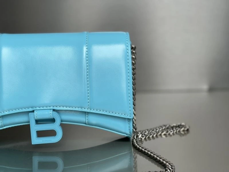 Balenciaga Hourglass Chain Bag in Plain Sky Blue with Buckle Vibrant 78690