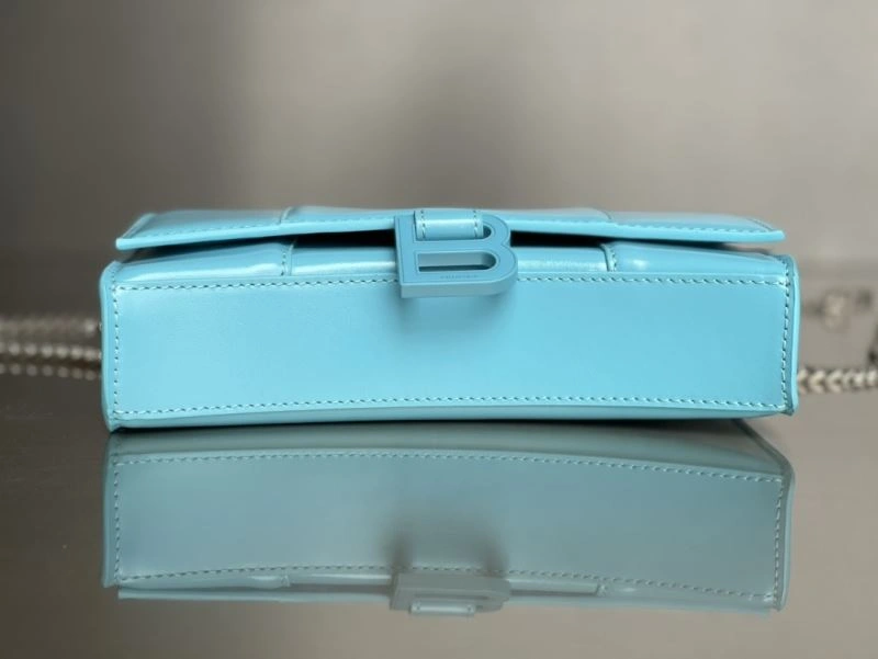 Balenciaga Hourglass Chain Bag in Plain Sky Blue with Buckle Vibrant 78690