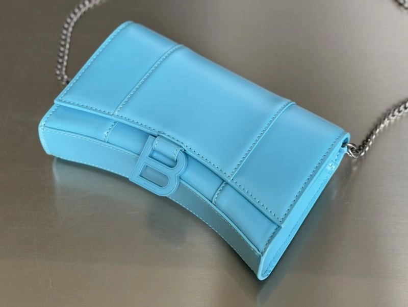 Balenciaga Hourglass Chain Bag in Plain Sky Blue with Buckle Vibrant 78690