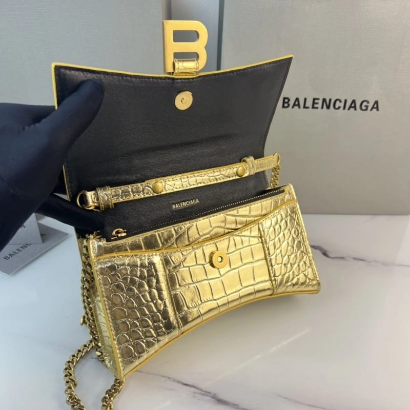 Balenciaga Hourglass Chain Crossbody Bag - Petite Elegance in Cowhide Modern 78658