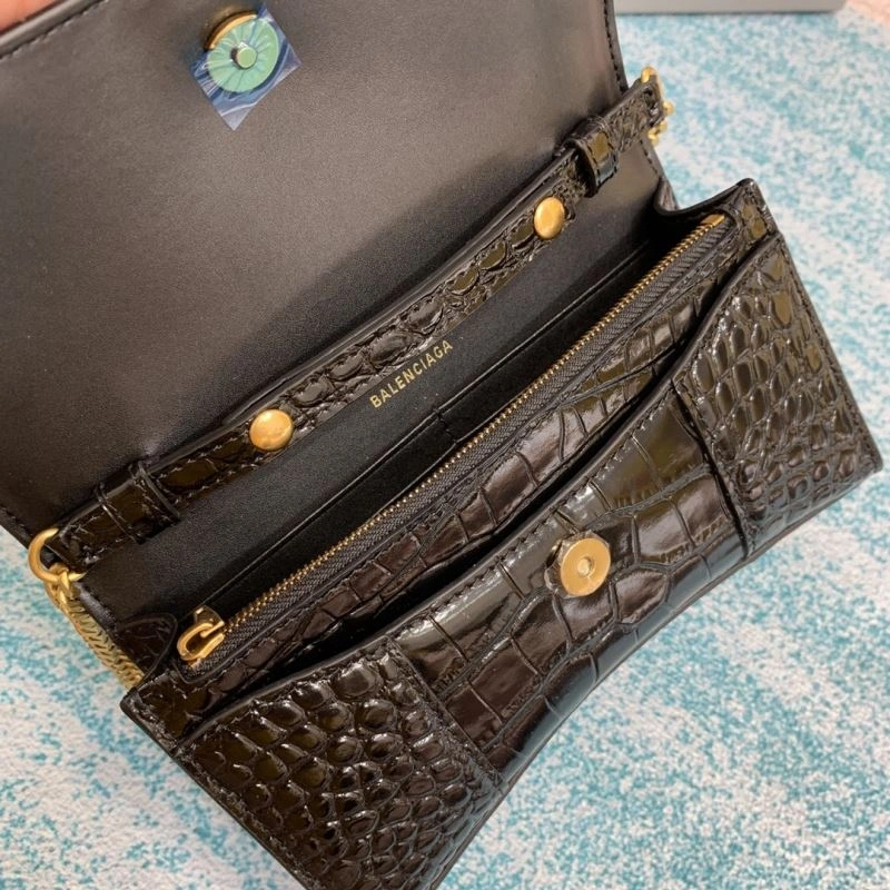 Balenciaga Hourglass Crocodile Chain Bag in Black Gold GoAnywhere 72651