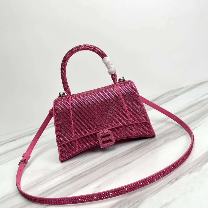 SoftTouch Balenciaga Hourglass Crocodile-Embossed Bag - Style 78756