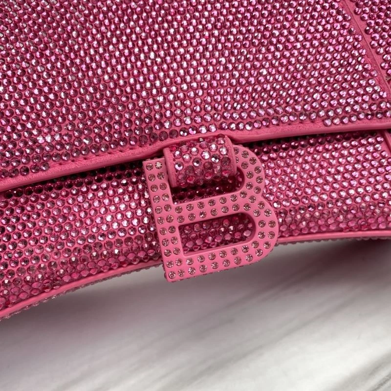SoftTouch Balenciaga Hourglass Crocodile-Embossed Bag - Style 78756