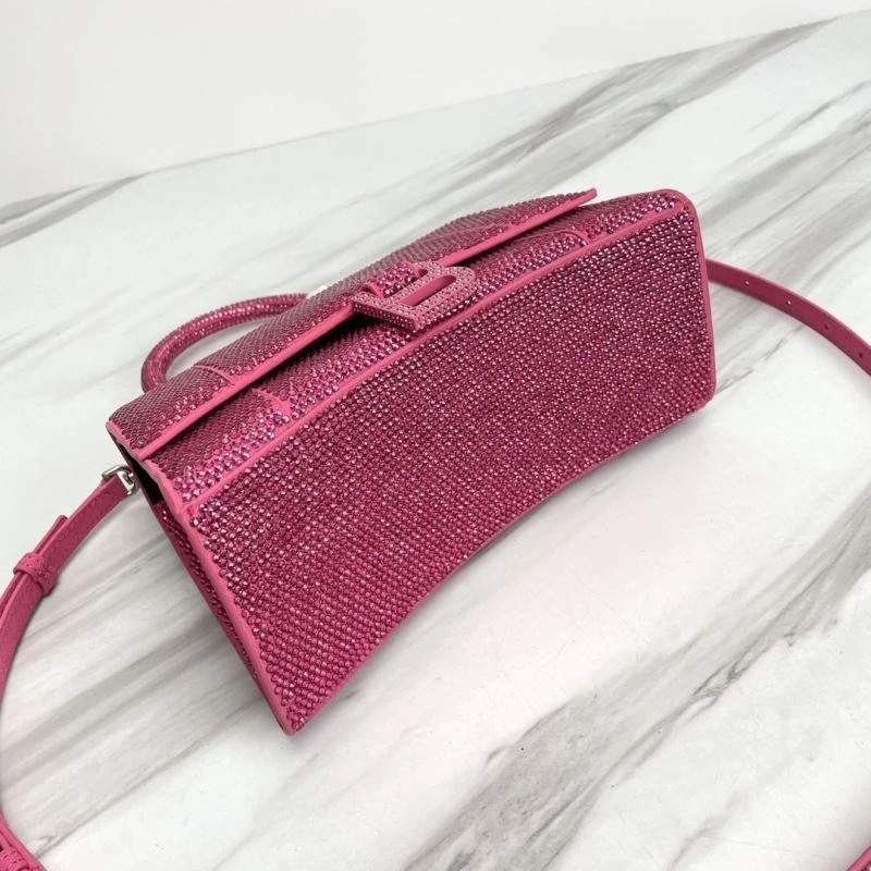 SoftTouch Balenciaga Hourglass Crocodile-Embossed Bag - Style 78756