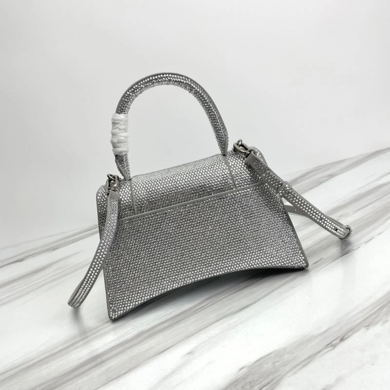 Modern Balenciaga Hourglass Crocodile Embossed Bag - Style 78749