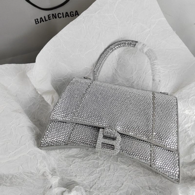 Balenciaga Hourglass Crocodile-Embossed Bag - Style EasyCare 78619