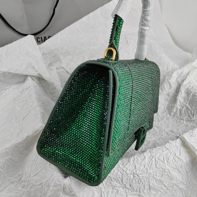 Neat Balenciaga Hourglass Crocodile-Embossed Cowhide Bag 78625