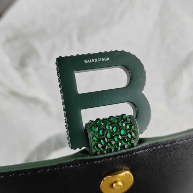 Neat Balenciaga Hourglass Crocodile-Embossed Cowhide Bag 78625
