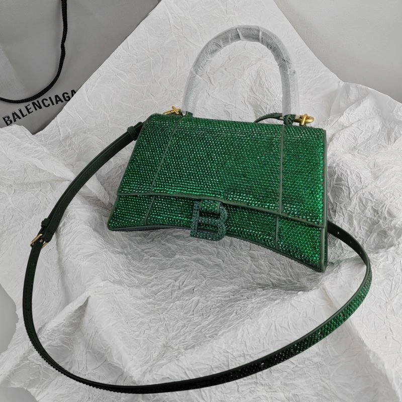 Neat Balenciaga Hourglass Crocodile-Embossed Cowhide Bag 78625