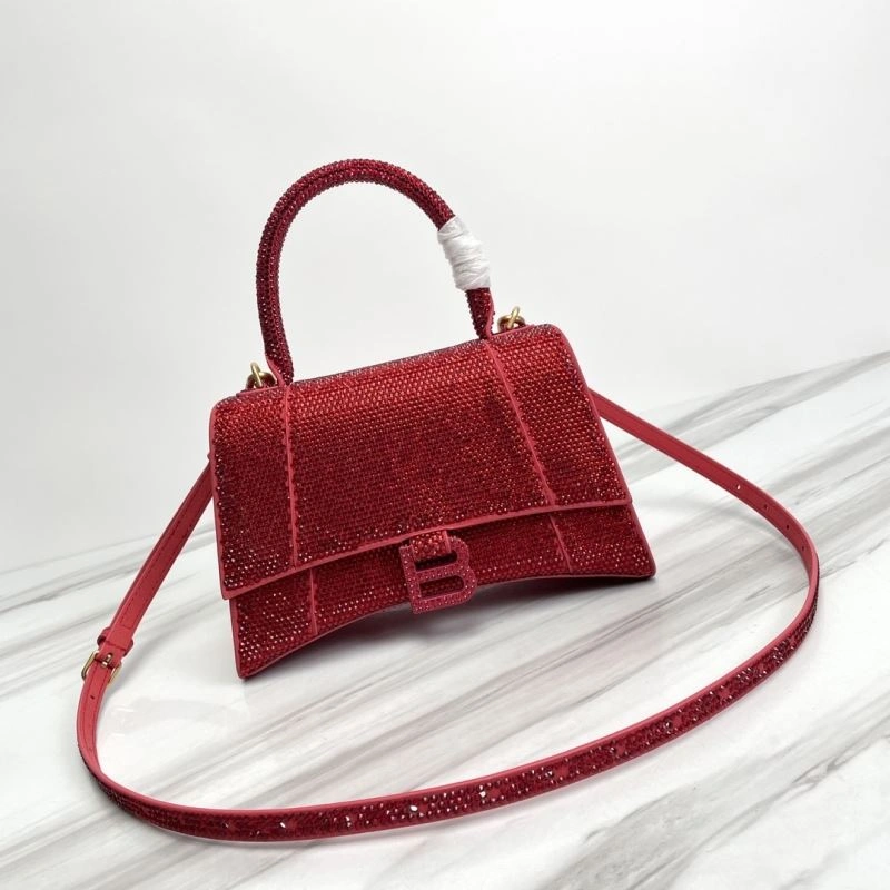 Supportive Balenciaga Hourglass Crocodile Embossed Handcrafted Bag 78751