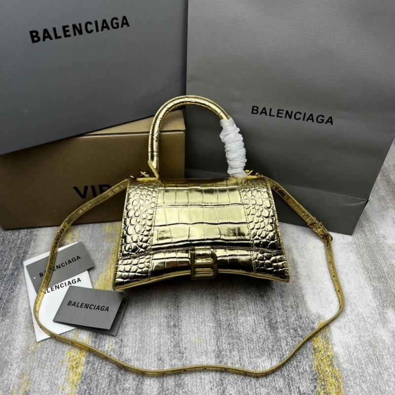 Balenciaga Hourglass Crocodile Gold Bag - VIP Edition MultiPurpose 78706