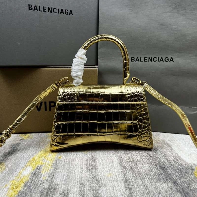 Balenciaga Hourglass Crocodile Gold Bag - VIP Edition MultiPurpose 78706