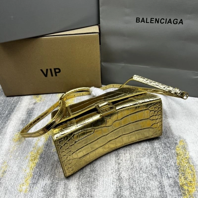 Balenciaga Hourglass Crocodile Gold Bag - VIP Edition MultiPurpose 78706