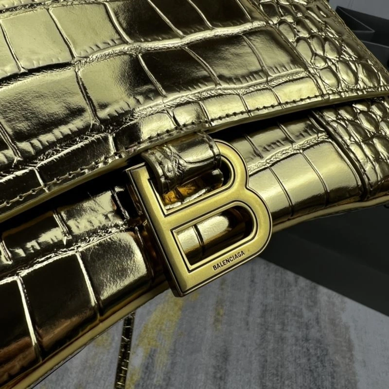Balenciaga Hourglass Crocodile Gold Bag - VIP Edition MultiPurpose 78706