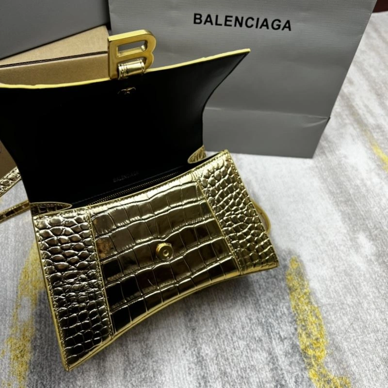 Balenciaga Hourglass Crocodile Gold Bag - VIP Edition MultiPurpose 78706