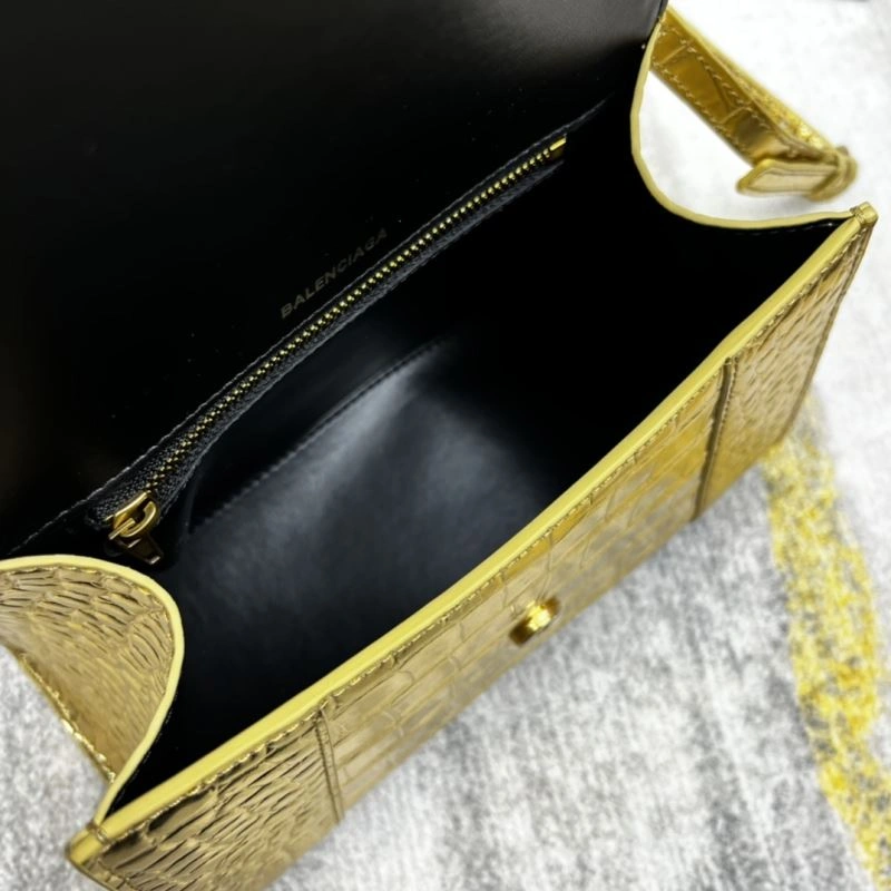 Balenciaga Hourglass Crocodile Gold Bag - VIP Edition MultiPurpose 78706