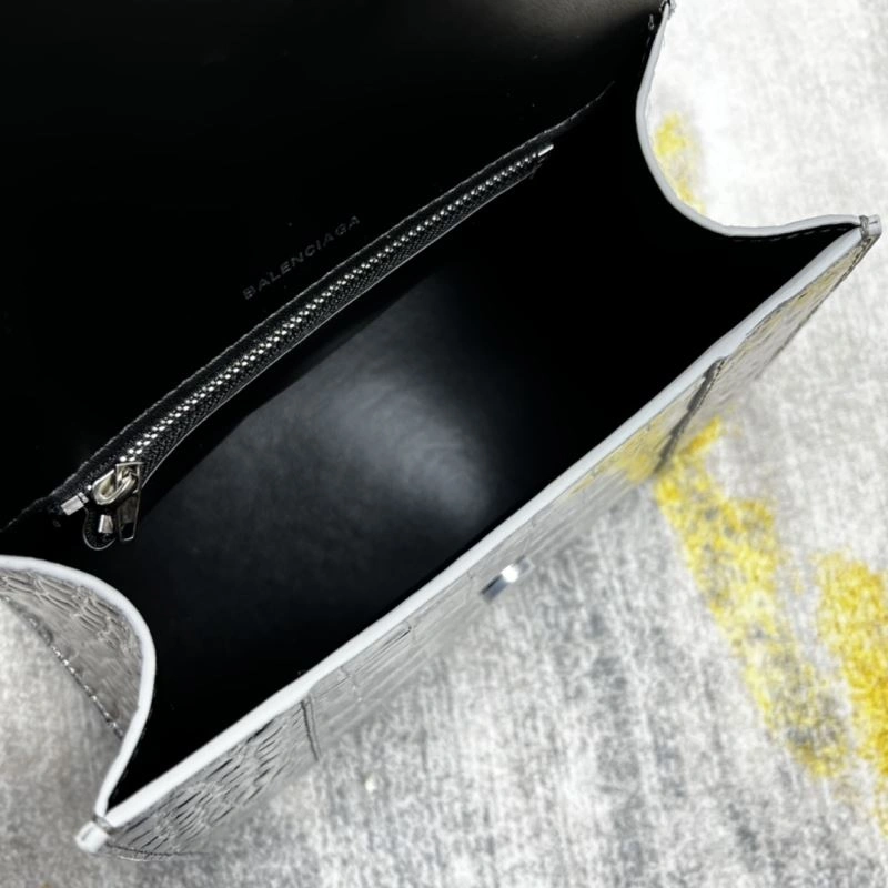 Balenciaga Hourglass Crocodile Pattern Bag - Silver Edition StreetReady 78708