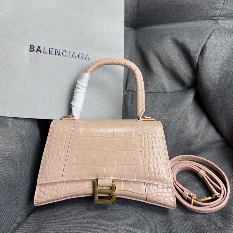 WellDesigned Balenciaga Hourglass Crocodile Pattern Bag with Gold Buckle 69964