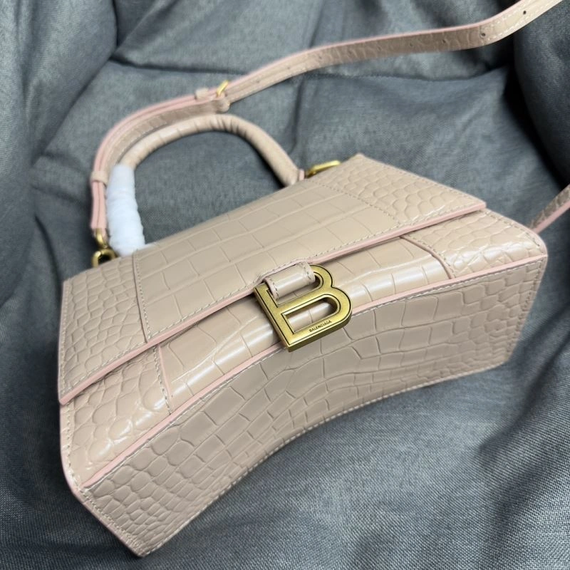 WellDesigned Balenciaga Hourglass Crocodile Pattern Bag with Gold Buckle 69964