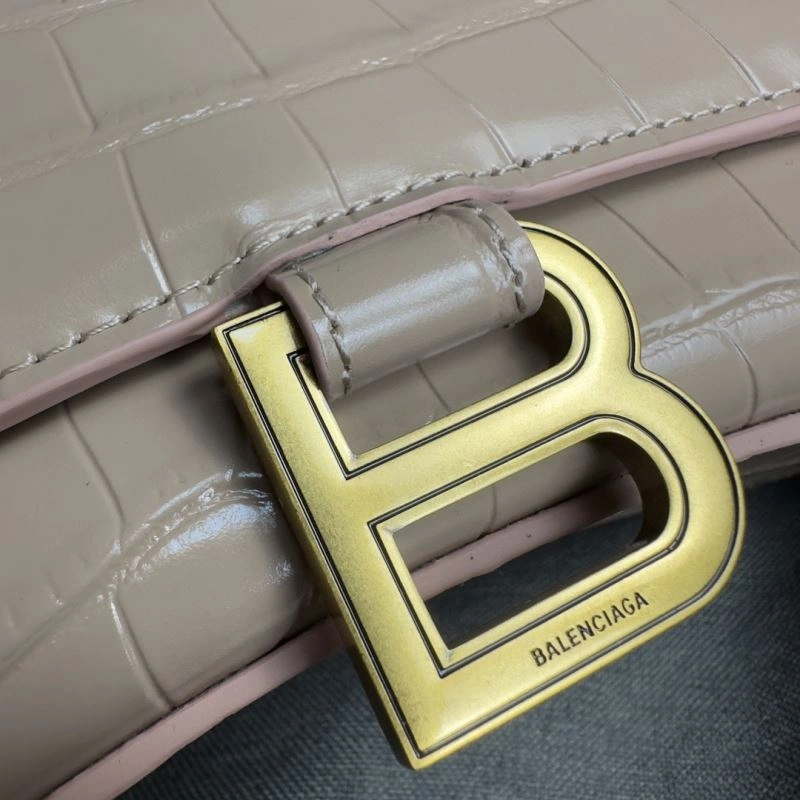 WellDesigned Balenciaga Hourglass Crocodile Pattern Bag with Gold Buckle 69964
