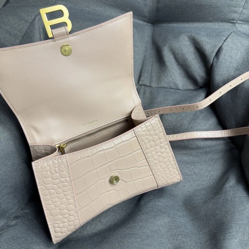 WellDesigned Balenciaga Hourglass Crocodile Pattern Bag with Gold Buckle 69964