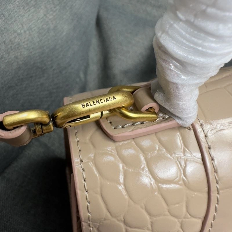 WellDesigned Balenciaga Hourglass Crocodile Pattern Bag with Gold Buckle 69964
