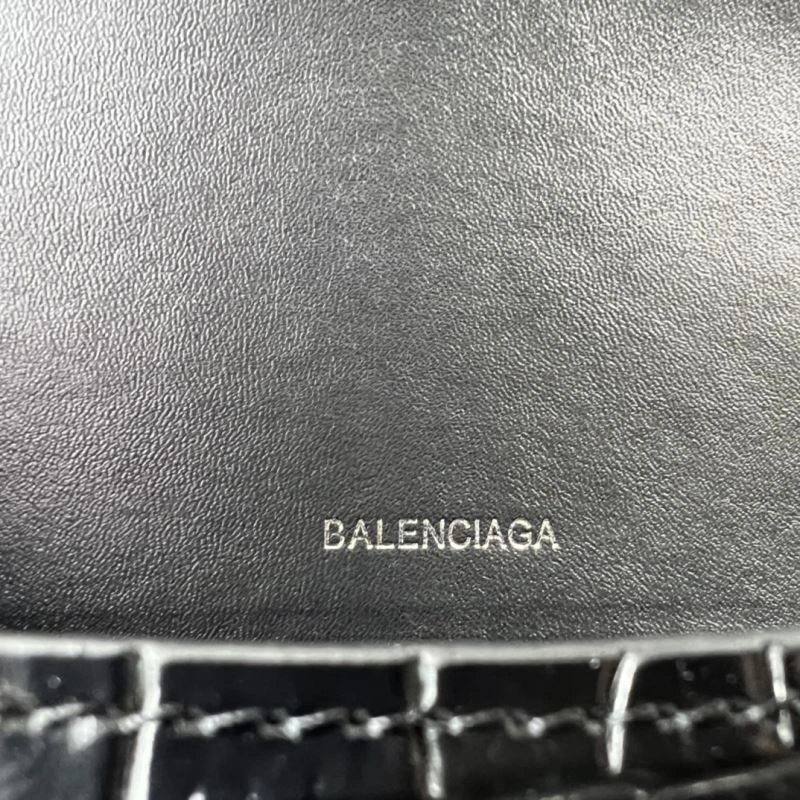 Balenciaga Hourglass Crocodile Pattern Bag with Silver Buckle Bright 78715