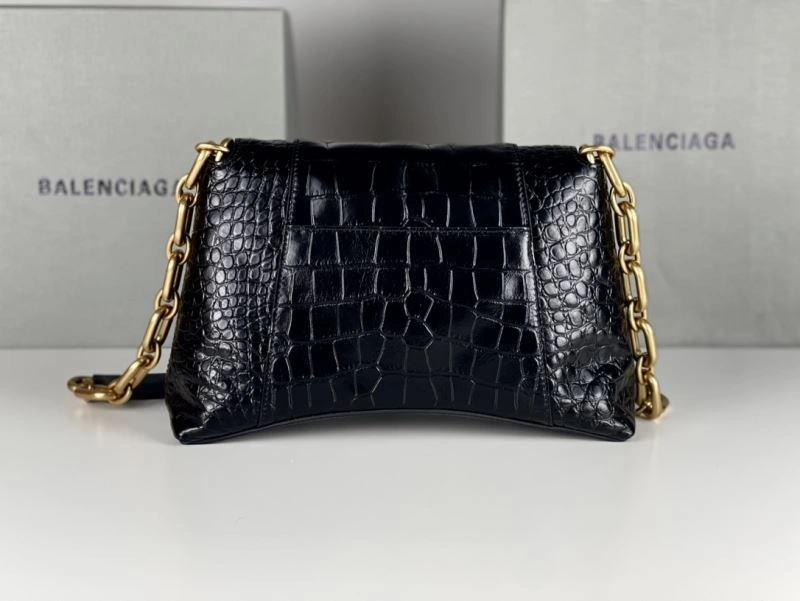 Balenciaga Hourglass Crocodile Pattern Chain Shoulder Bag ZipUp 72580