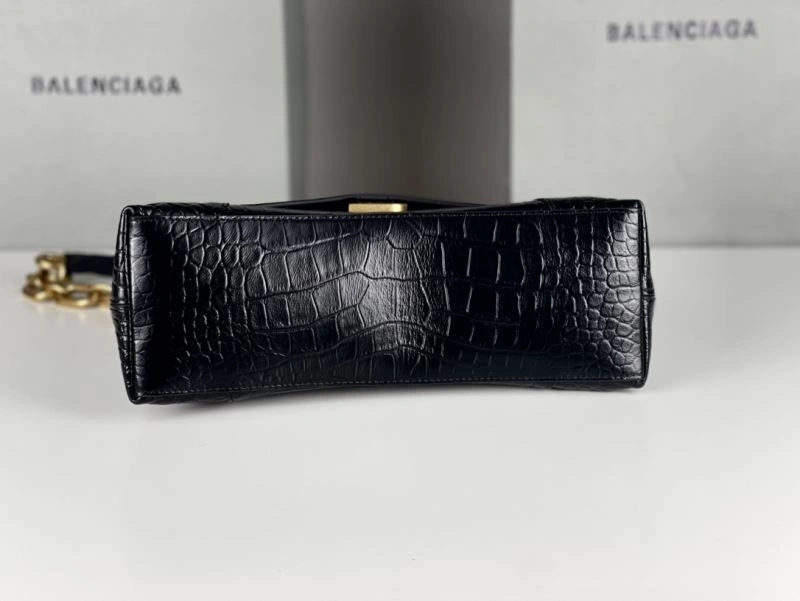 Balenciaga Hourglass Crocodile Pattern Chain Shoulder Bag ZipUp 72580