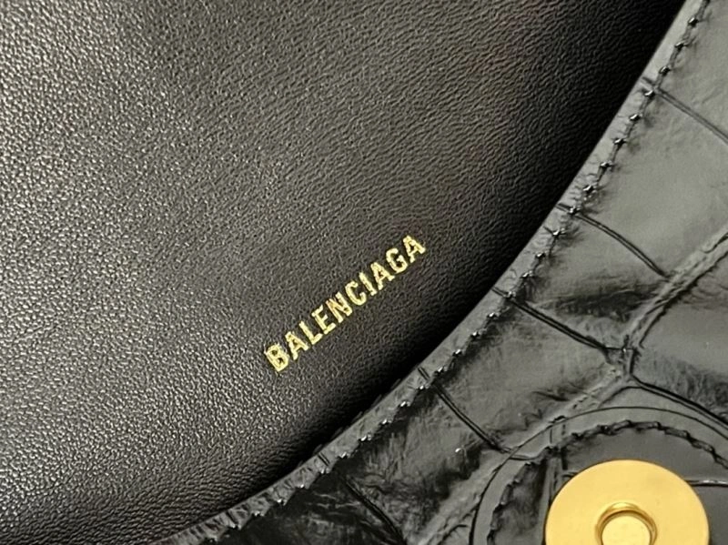 Balenciaga Hourglass Crocodile Pattern Chain Shoulder Bag ZipUp 72580