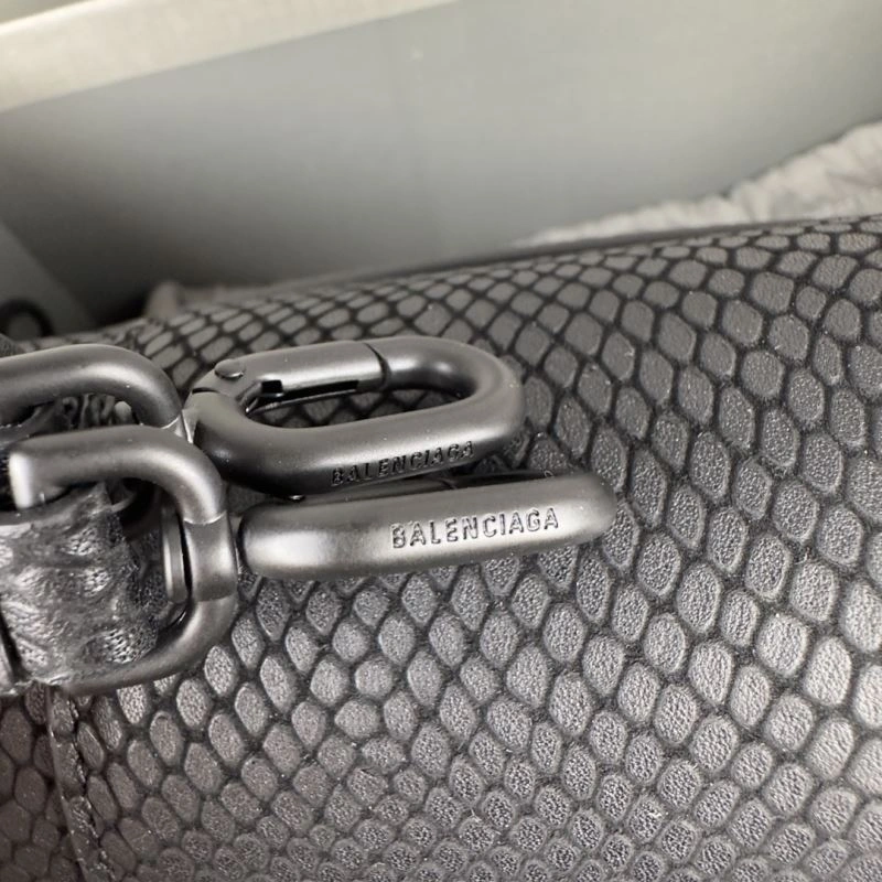 Packable Balenciaga Hourglass Crocodile-Patterned Bag - S Size 78632