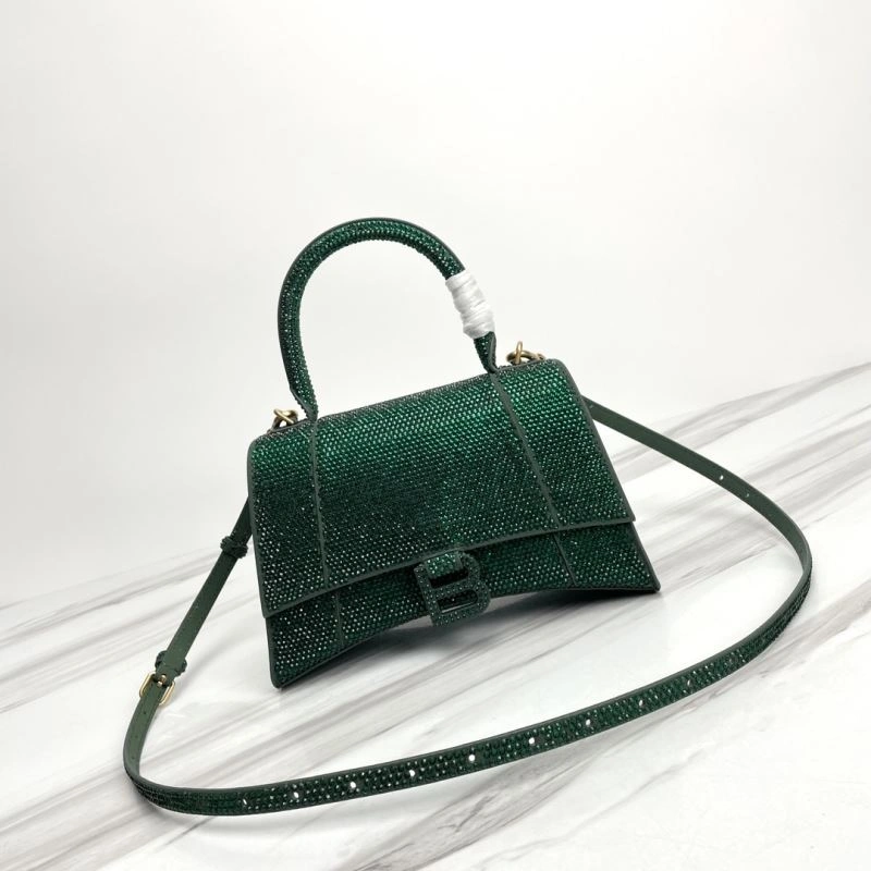 Supportive Balenciaga Hourglass Crocodile Texture Bag - New Season 78755