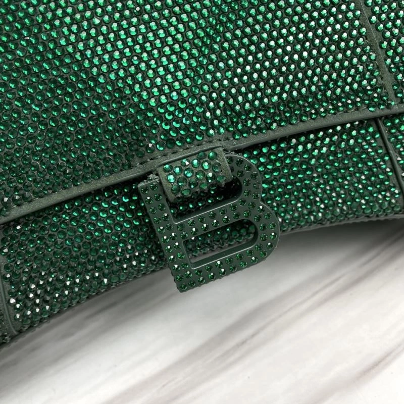 Supportive Balenciaga Hourglass Crocodile Texture Bag - New Season 78755