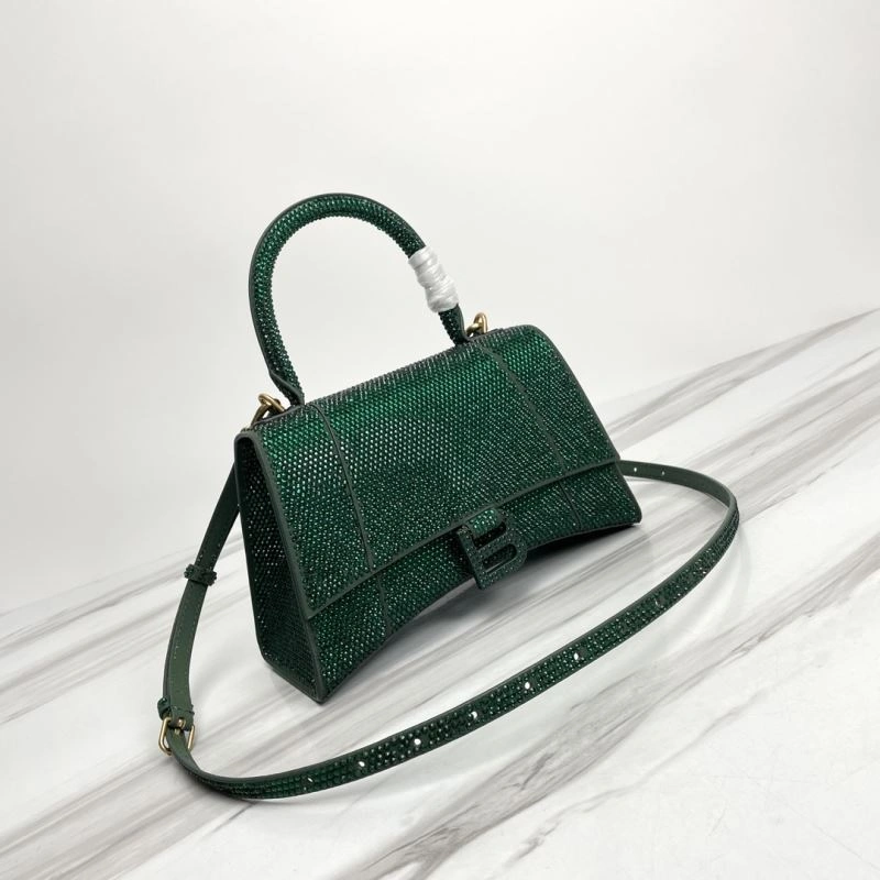 Supportive Balenciaga Hourglass Crocodile Texture Bag - New Season 78755
