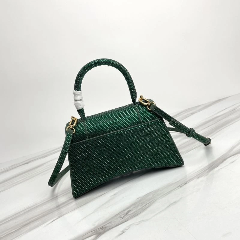 Supportive Balenciaga Hourglass Crocodile Texture Bag - New Season 78755