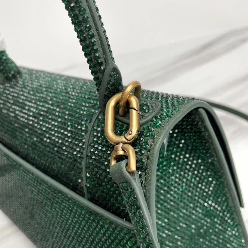 Supportive Balenciaga Hourglass Crocodile Texture Bag - New Season 78755