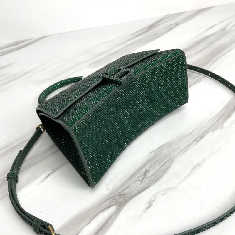 Supportive Balenciaga Hourglass Crocodile Texture Bag - New Season 78755